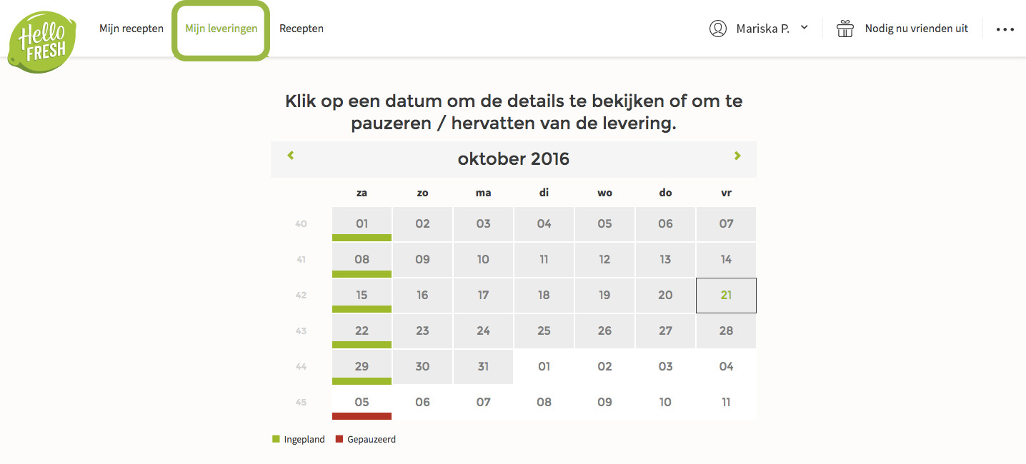 gemakkelijk je flexibele lidmaatschap beheren | hellofresh